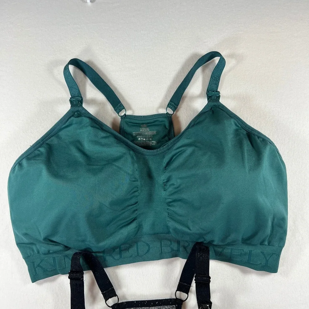 Kindred Bravely Sublime Nursing Bra Set 2X-Busty Teal Gray Seamless Wireless